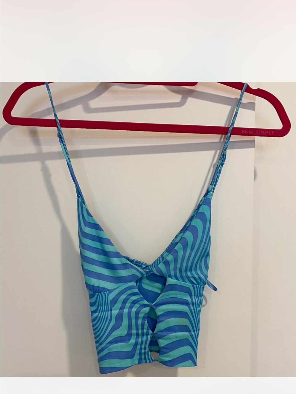 Zara Blue Teal Swirl Camisole Top